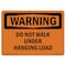 Signmission OSHA Sign, Do Not Walk Under Hanging Load, 24in X 18in Rigid Plastic, 18" W, 24" L, Landscape OS-WS-P-1824-L-12577 - alternate 1